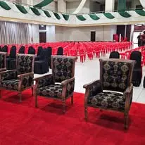 VIP chair and red carpet hall setup
